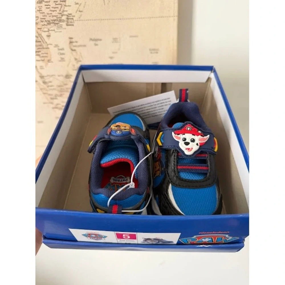 Light Up Nickelodeon Paw Patrol Sneakers Size 5 Blue Chase Marshall Athletic